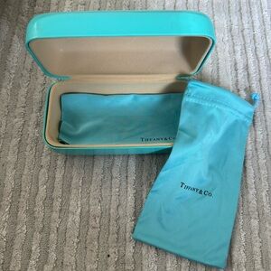 Authentic Tiffany & Co Sunglasses Only Case with pouch and cleaning cloth